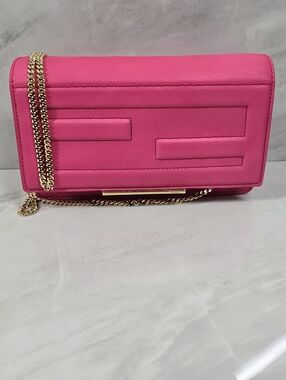 Fendi Hot Pink Quilted Chain Shoulder Bag